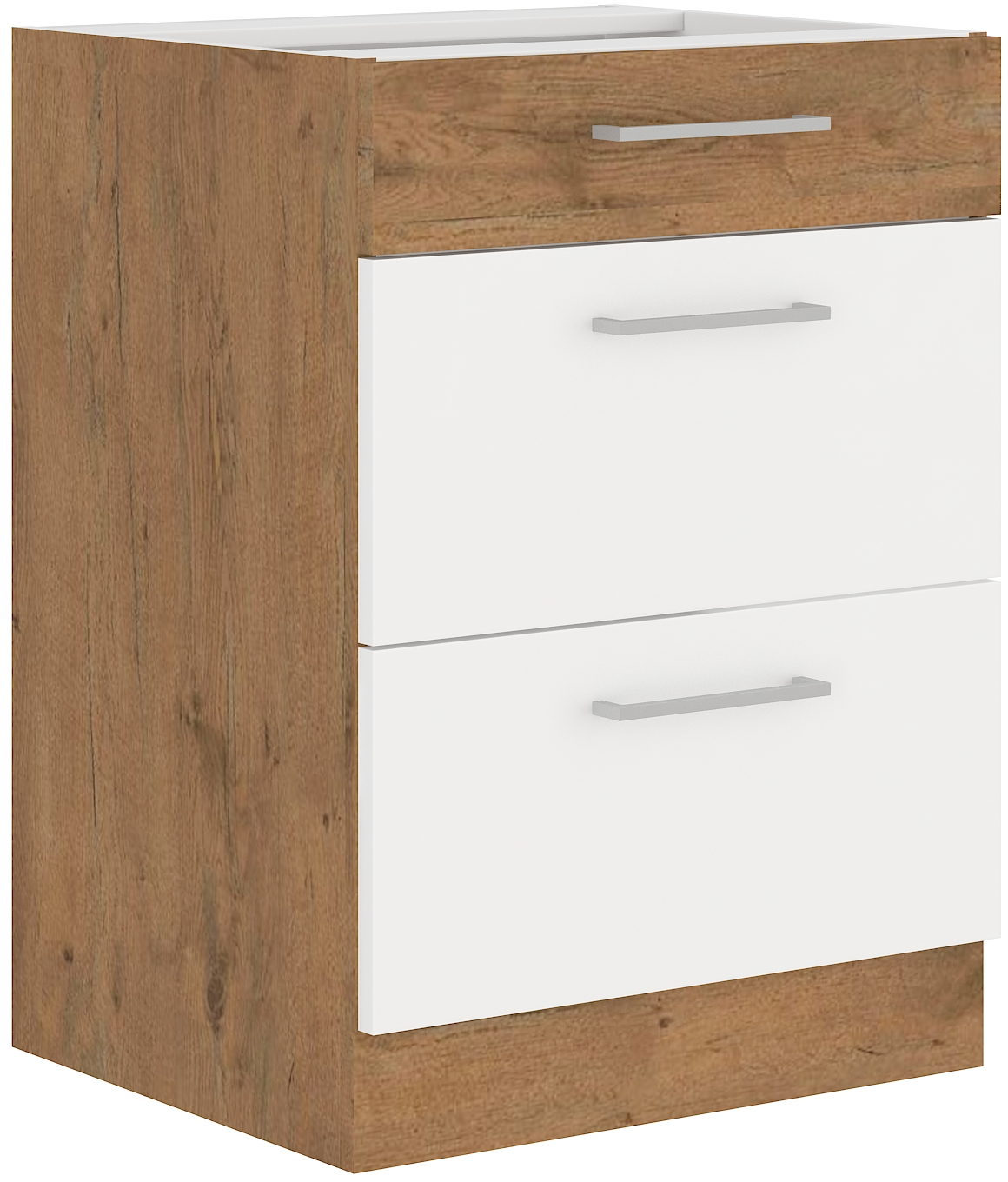 Unterschrank 60 cm mit Schubladen VIGO Weiss HG 