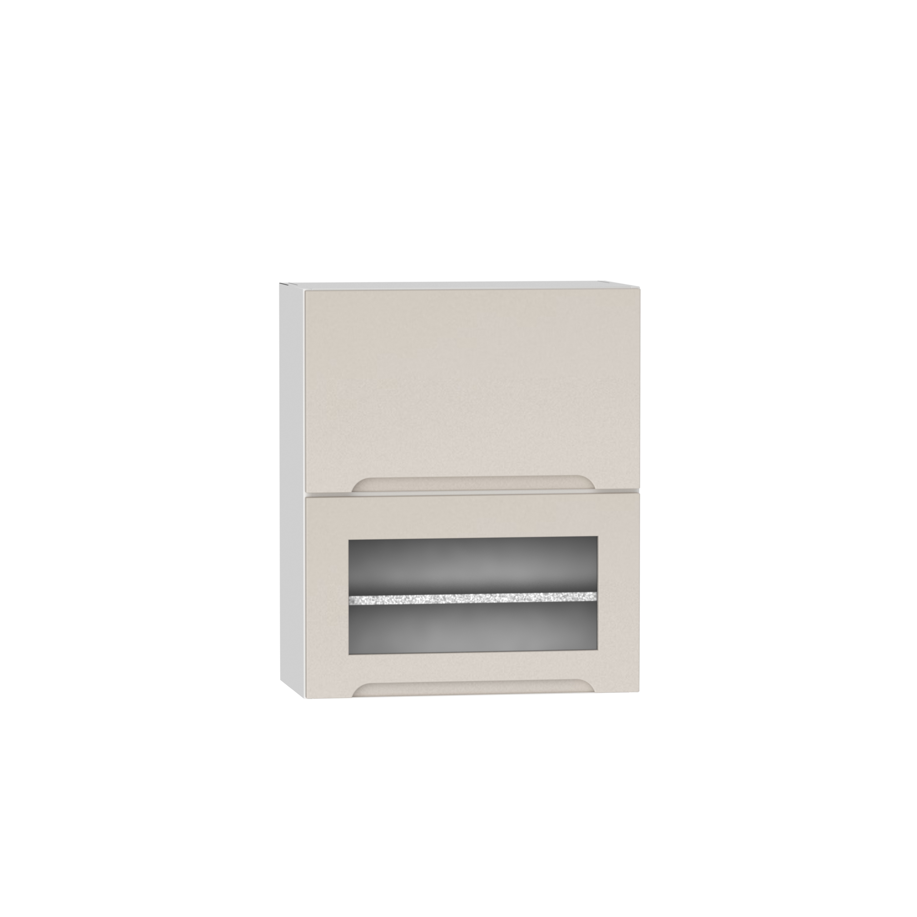Oberschrank 60 cm / 72 cm mit klappbarer Glasvitrine Zoya