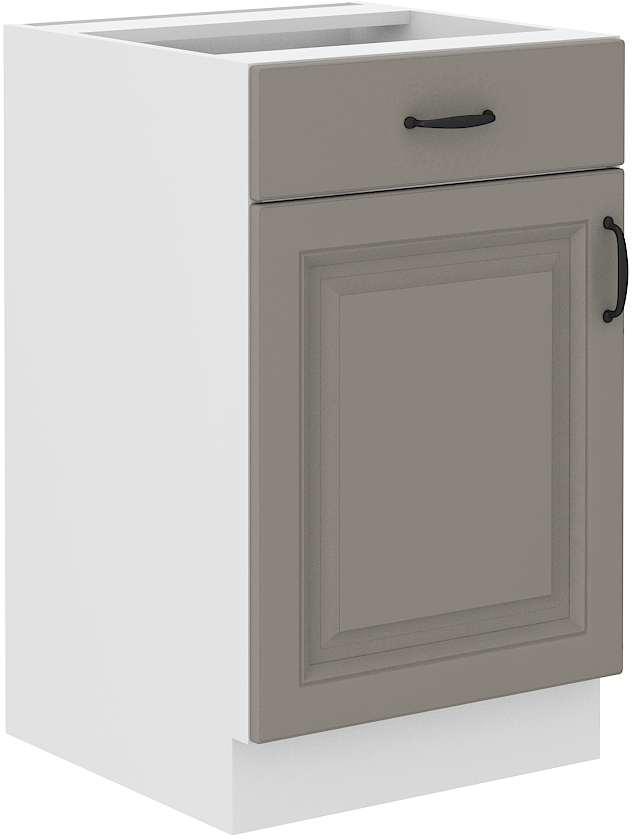 Unterschrank 50 cm mit Schubladen STILO CLAY Grau / Weiss GR/WH