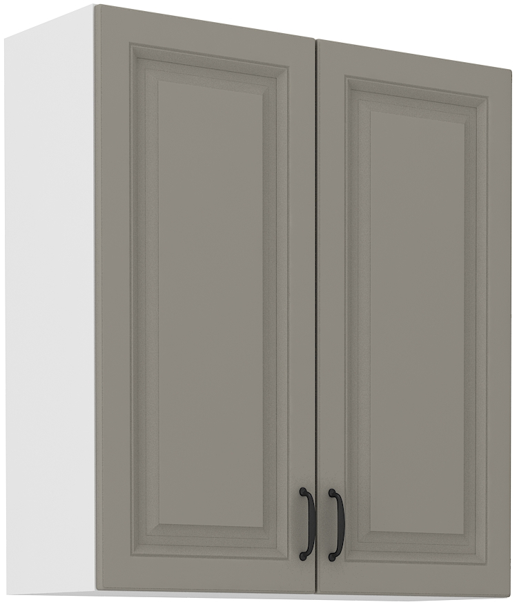 Oberschrank 80 cm / 90 cm STILO CLAY Grau / Weiss GR/WH