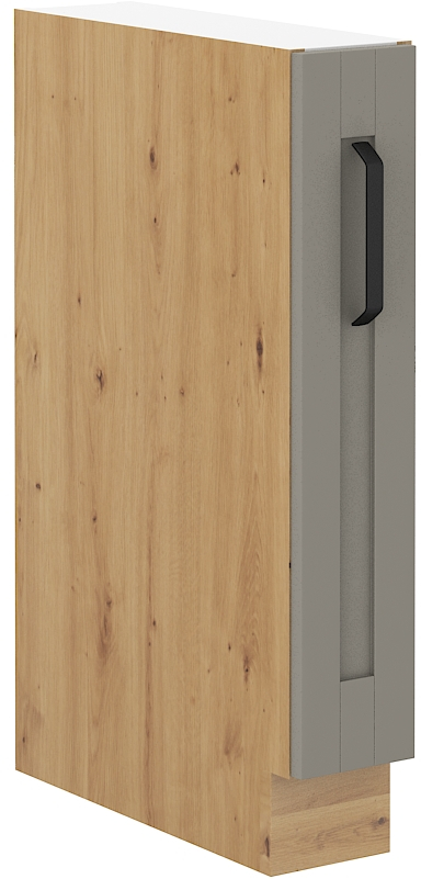 Unterschrank 15 cm mit Vorratauszug LUNA CLAY Grau / Artisan GR/AR