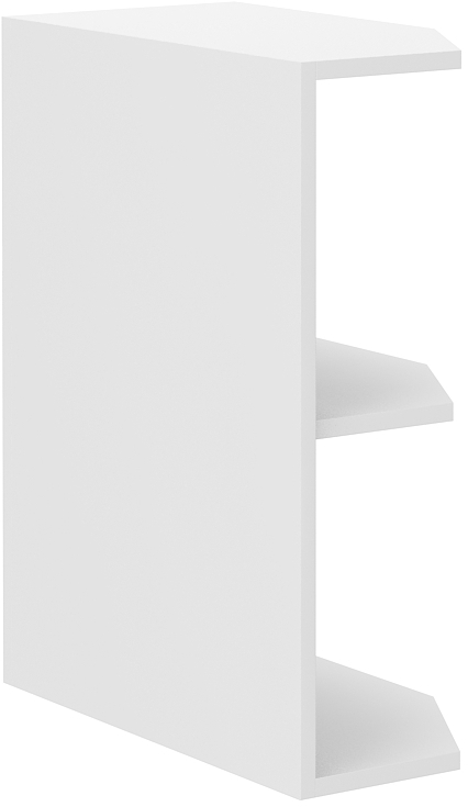 Unterer Abschlussschrank 30 cm LUNA CLAY Grau / Weiss GR/WH