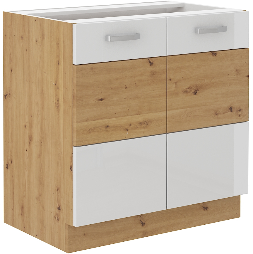 Unterschrank 80 cm Artisan weiß HG