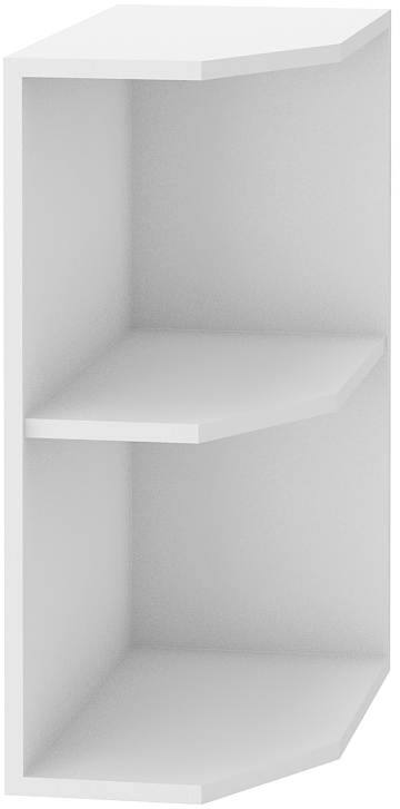 Unterer Abschlussschrank 30 cm STILO CLAY Grau / Weiss GR/WH