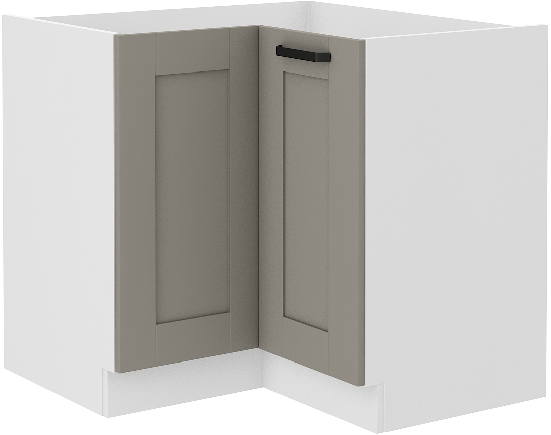 Eckunterschrank 90x90 cm LUNA CLAY Grau / Weiss GR/WH