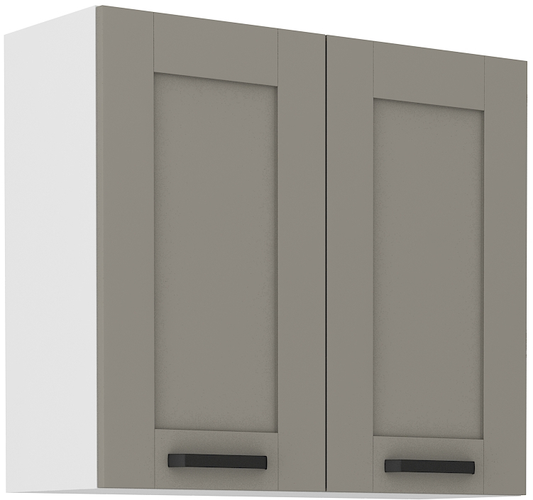 Oberschrank 80 cm / 72 cm LUNA CLAY Grau / Weiss GR/WH