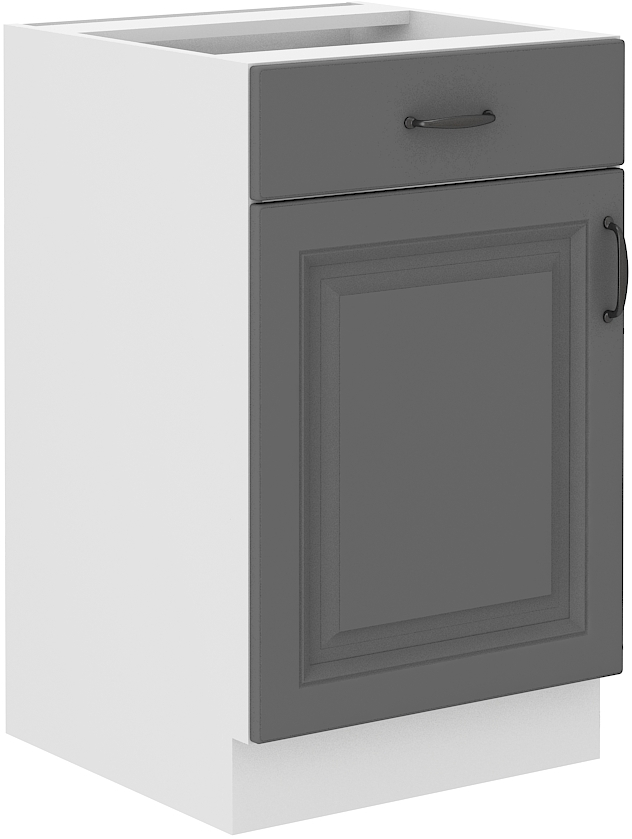 Unterschrank 50 cm mit Schubladen STILO DUST Grau / Weiss GR/WH