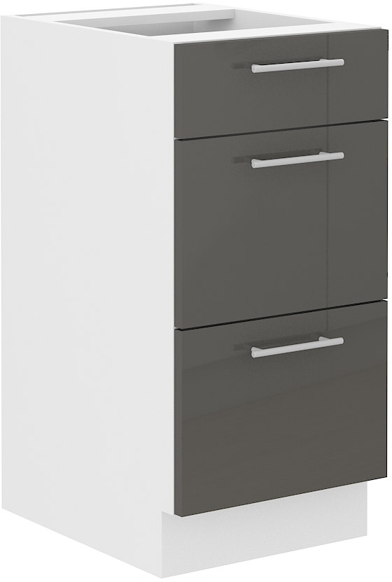 Unterschrank 40 cm mit Schubladen LARA Grau HG