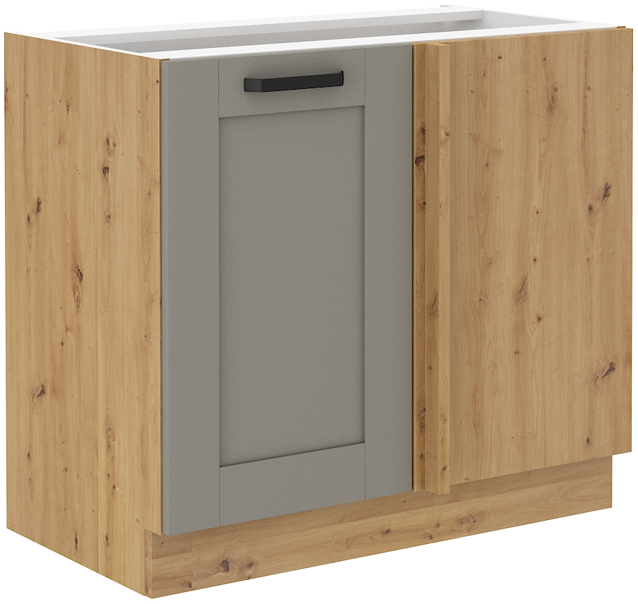 Eckunterschrank 105 cm LUNA CLAY Grau / Artisan GR/AR