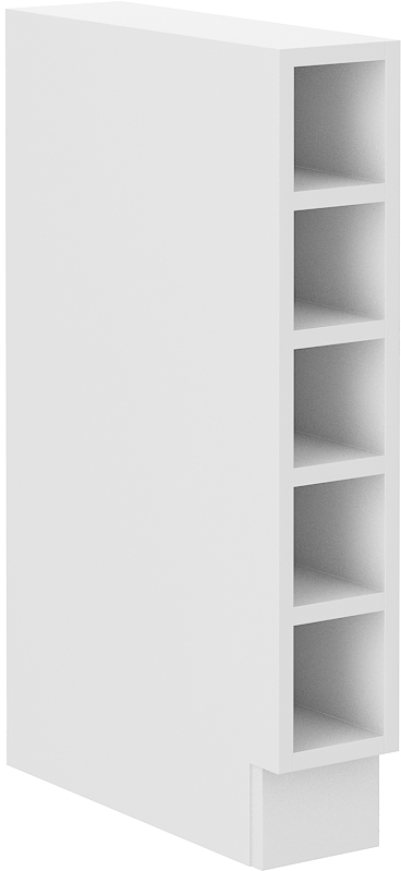 Offener Unterschrank 15 cm STILO DUST Grau / Weiss GR/WH