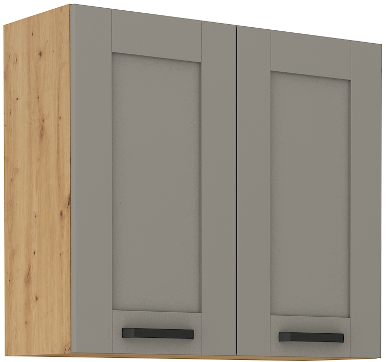 Oberschrank 80 cm / 72 cm LUNA CLAY Grau / Artisan GR/AR