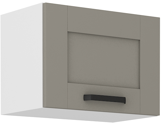 Oberschrank  50 cm / 36 cm mit Klapptür LUNA CLAY Grau / Weiss GR/WH