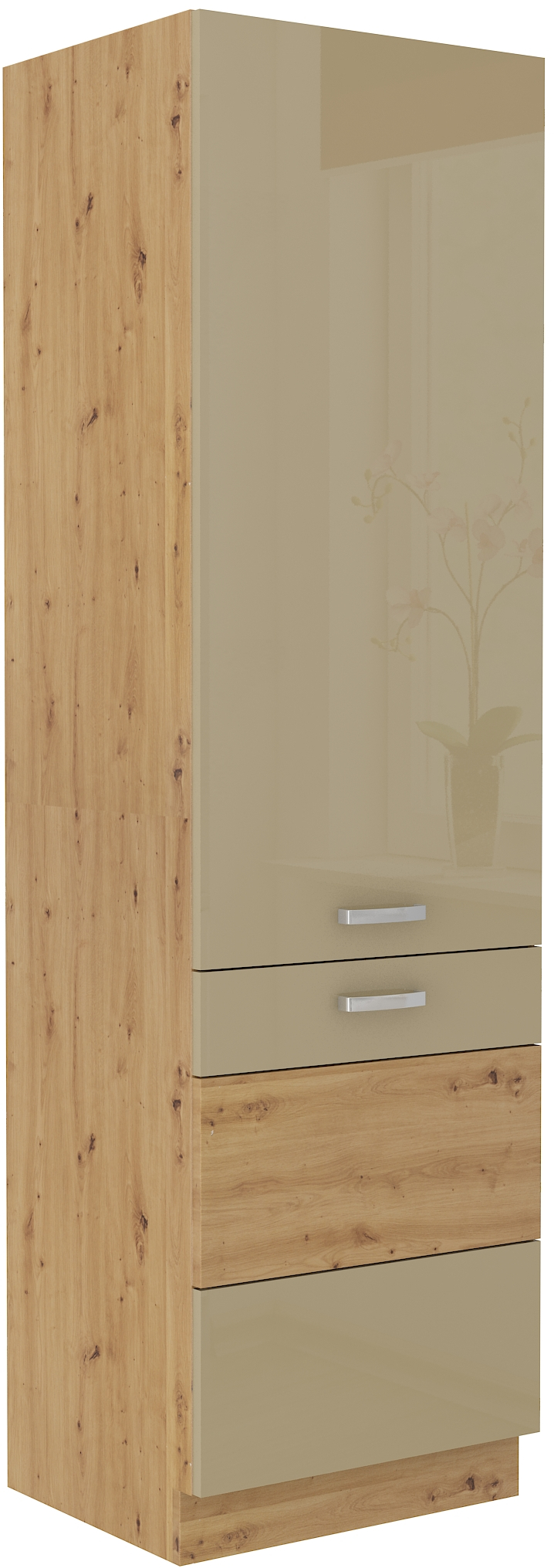 Hochschrank 60 cm / 210 cm ARTISAN Cappucino HG
