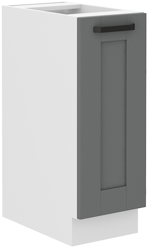 Unterschrank 30 cm mit Vorratauszug LUNA DUST Grau / Weiss GR/WH
