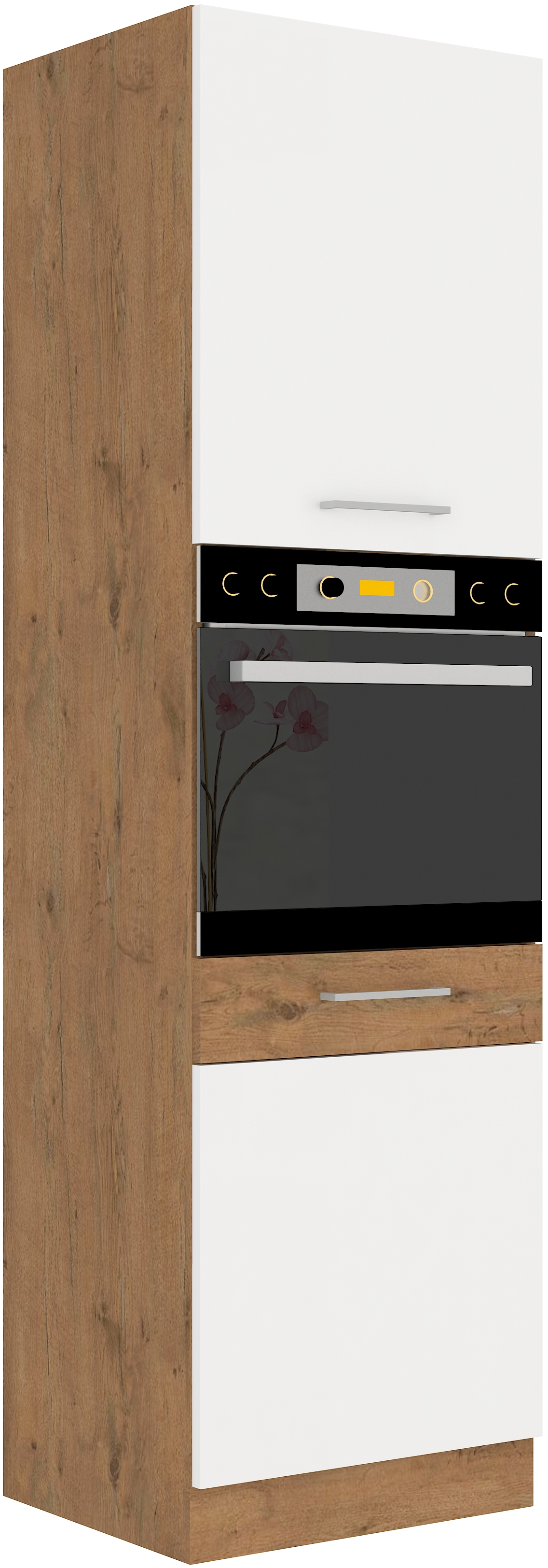 Backofenhochschrank 60 cm / 210 cm VIGO Weiss HG 