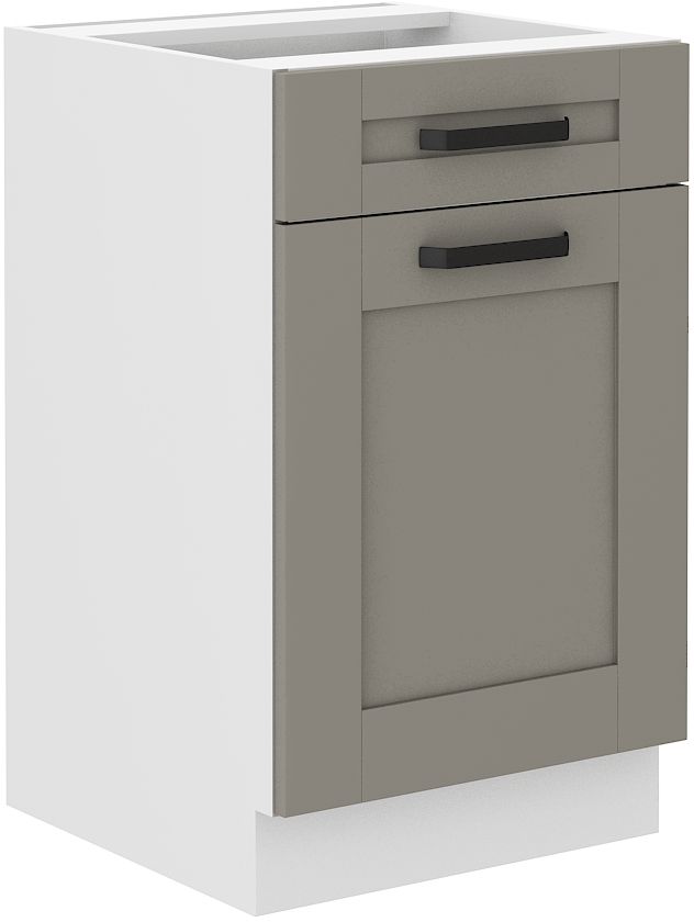 Unterschrank 50 cm mit Schubladen LUNA CLAY Grau / Weiss GR/WH