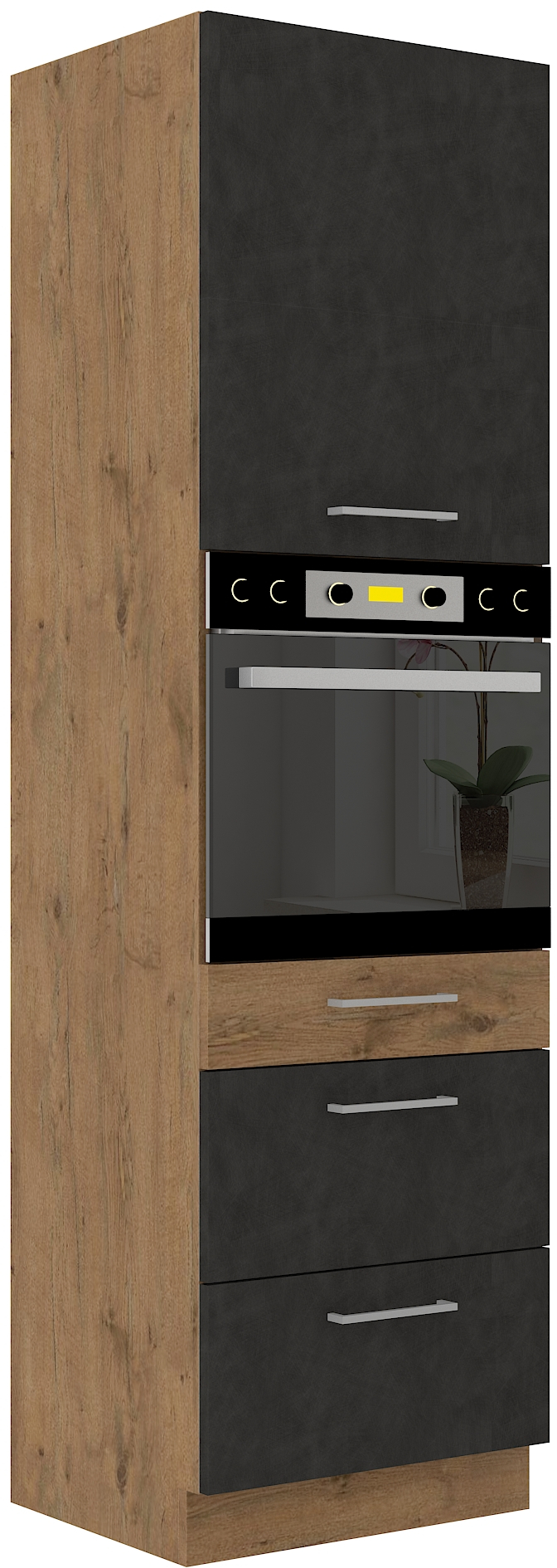 Backofenhochschrank 60 cm / 210 cm mit Schubladen VIGO MATERA  mat 