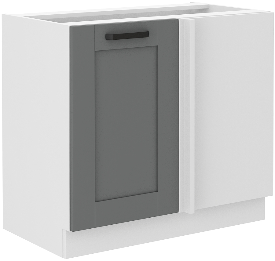 Eckunterschrank 105 cm LUNA DUST Grau / Weiss GR/WH