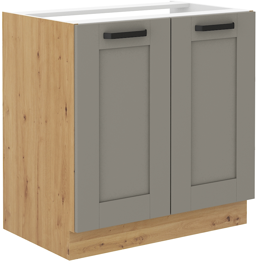 Spülenunterschrank 80 cm LUNA CLAY Grau / Artisan GR/AR