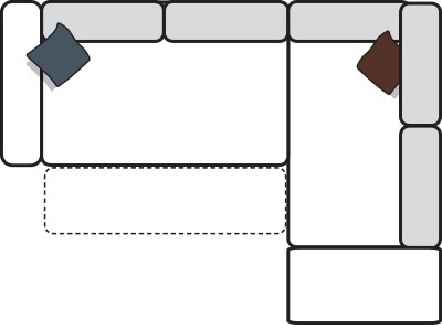 Wohnlandschaft Kenya mit Bettfunktion / rechter Schenkel