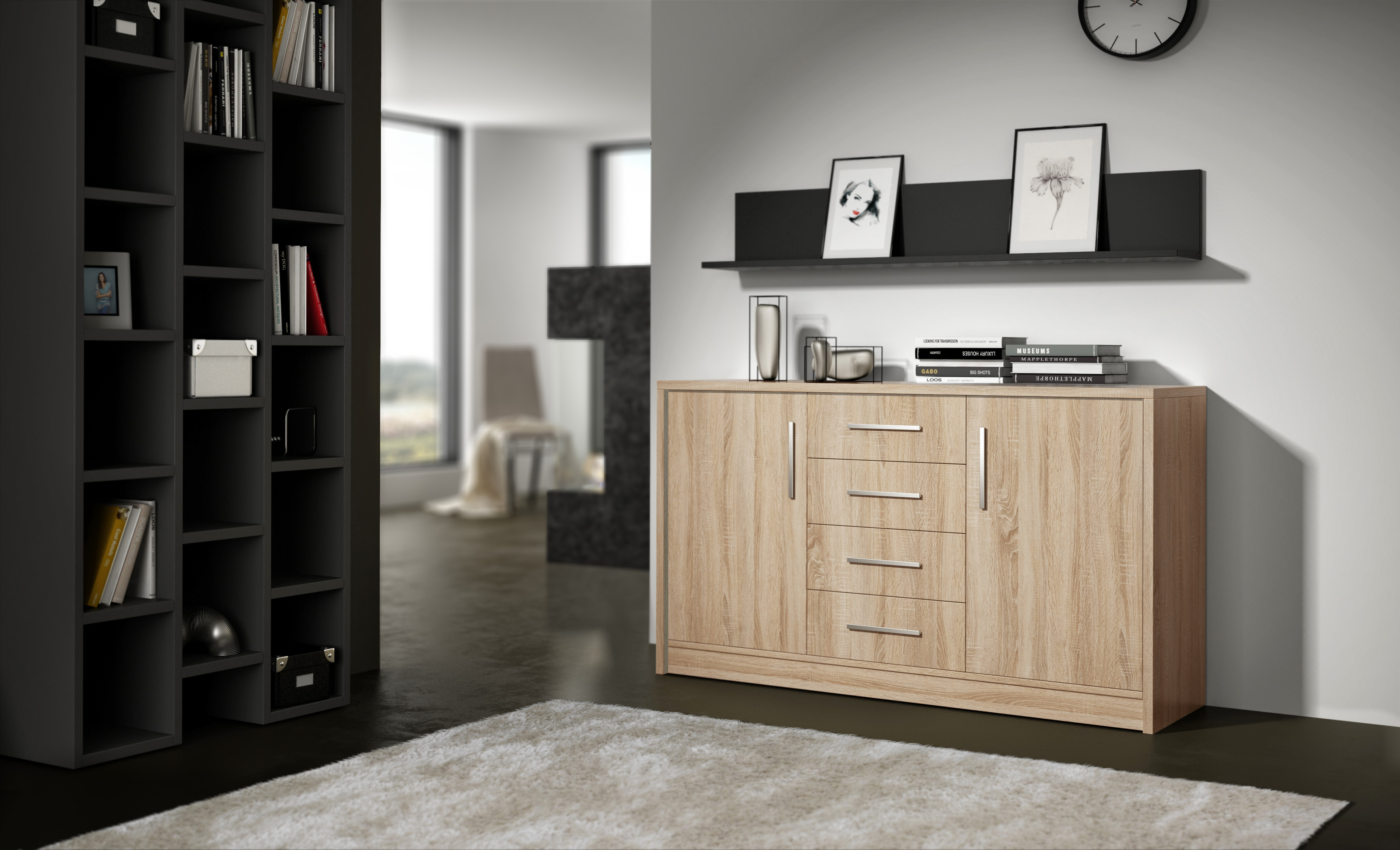 Kommode Genewa 2 Eiche Sonoma