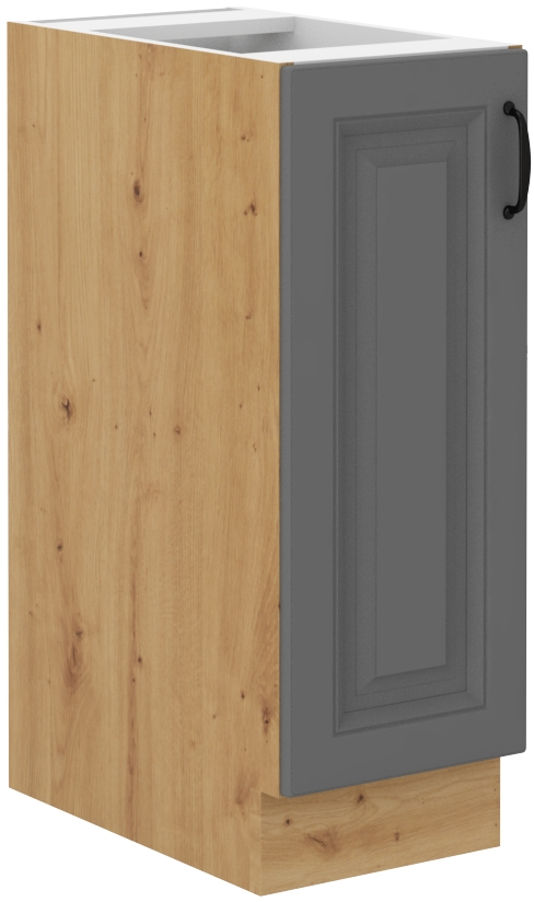 Unterschrank 30 cm mit Vorratauszug STILO DUST Grau / Artisan GR/AR
