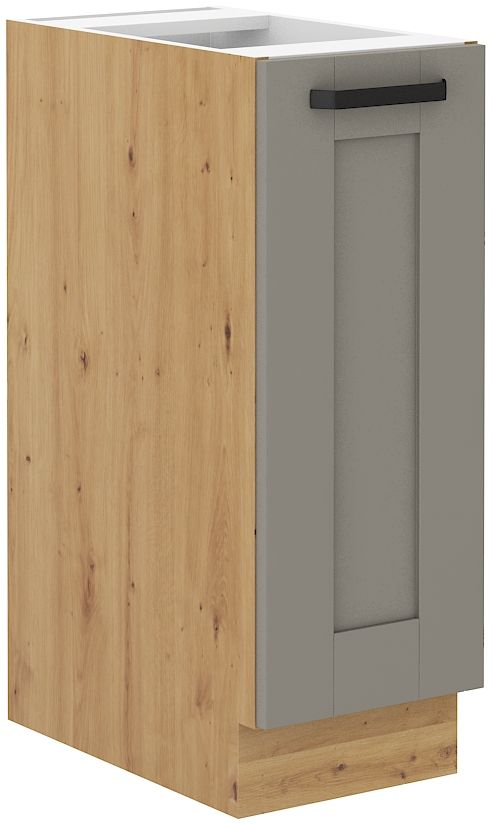 Unterschrank 30 cm mit Vorratauszug LUNA CLAY Grau / Artisan GR/AR