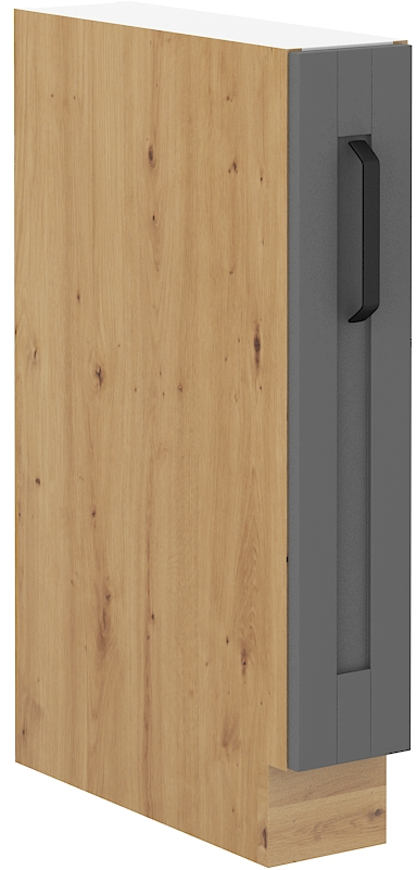 Unterschrank 15 cm mit Vorratauszug LUNA DUST Grau / Artisan GR/AR