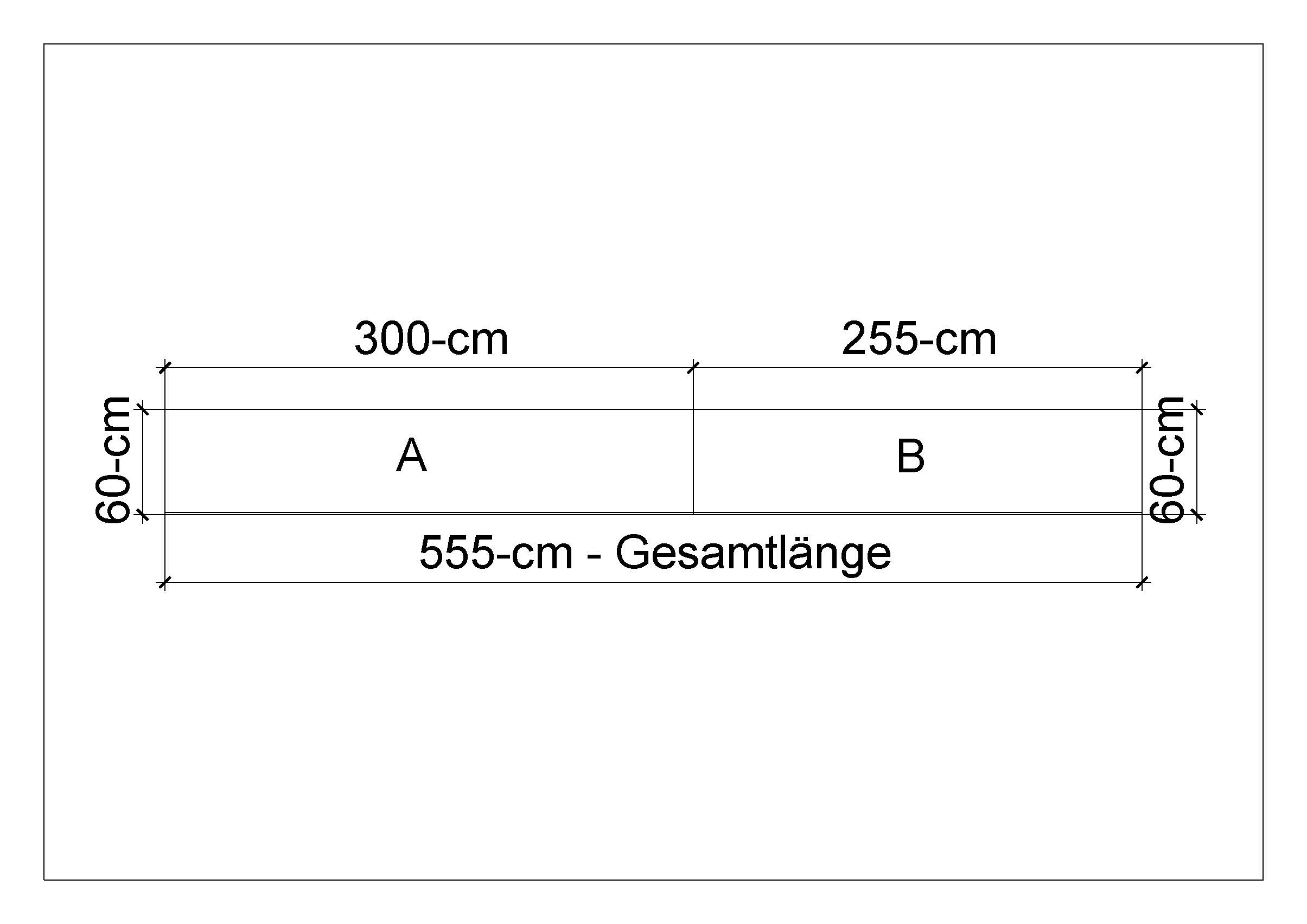 Arbeitsplatte 28 mm / 600