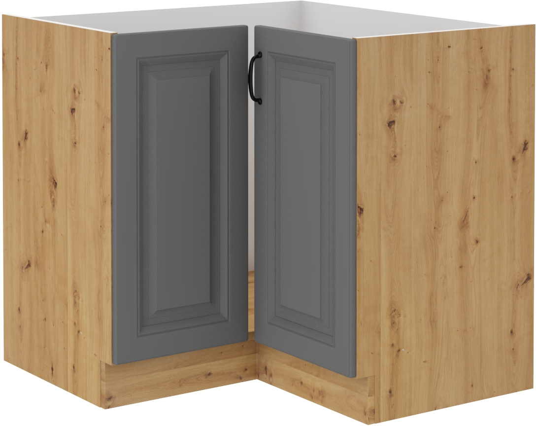 Eckunterschrank 90x90 cm STILO DUST Grau / Artisan GR/AR