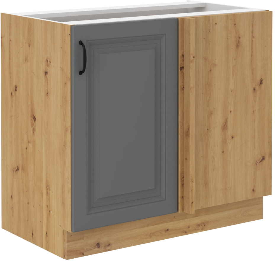 Eckunterschrank 105 cm STILO DUST Grau / Artisan GR/AR