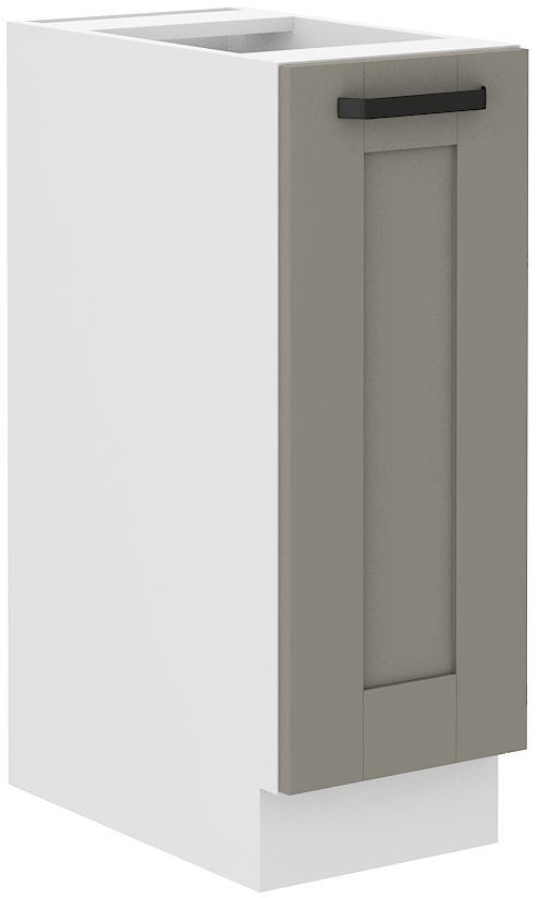 Unterschrank 30 cm mit Vorratauszug LUNA CLAY Grau / Weiss GR/WH