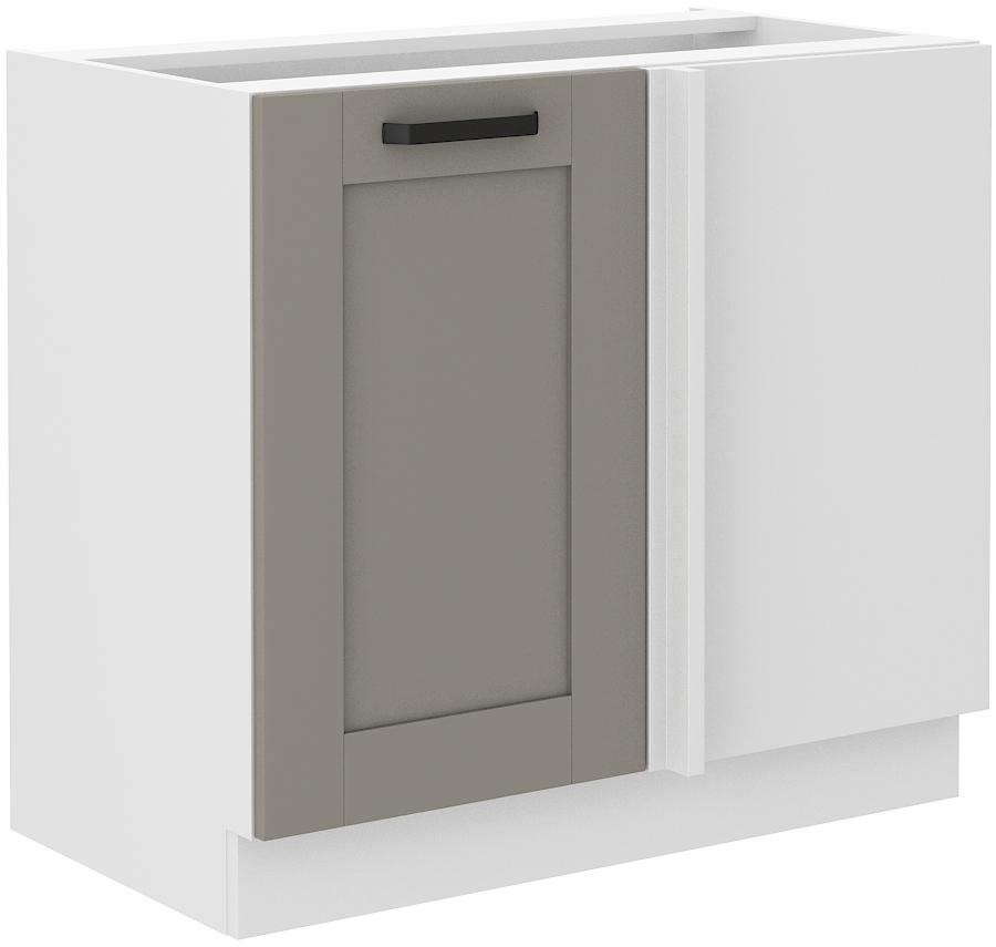 Eckunterschrank 105 cm LUNA CLAY Grau / Weiss GR/WH