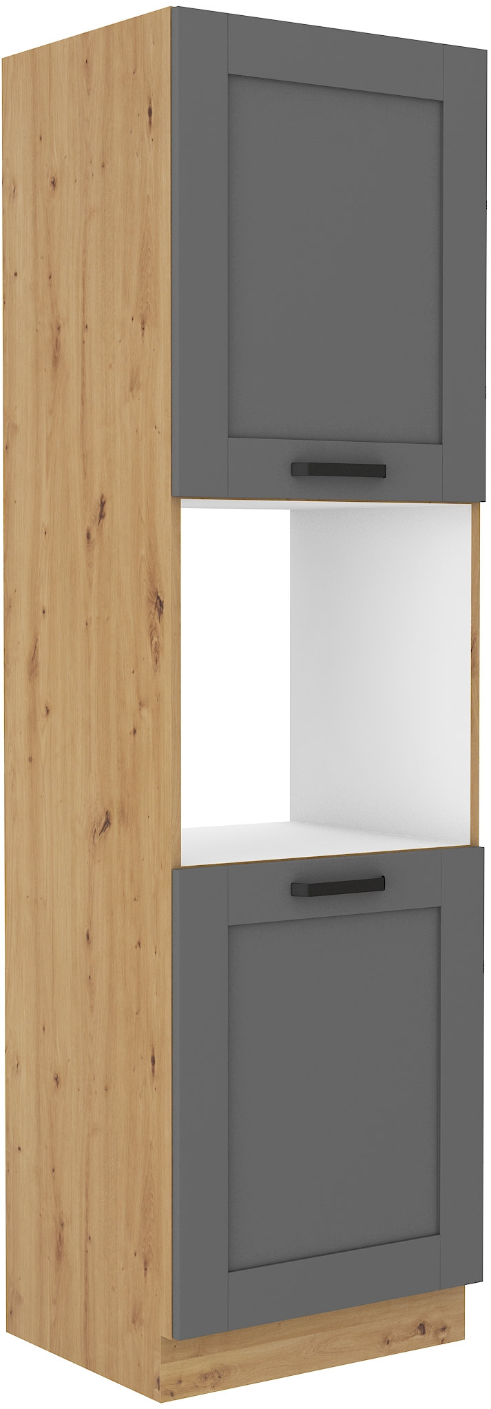 Backofenschrank 60 cm / 210cm LUNA DUST Grau / Artisan GR/AR