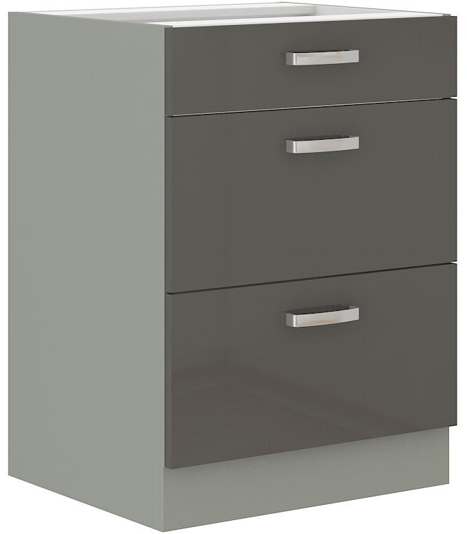 Unterschrank 60 cm mit Schubladen Grey