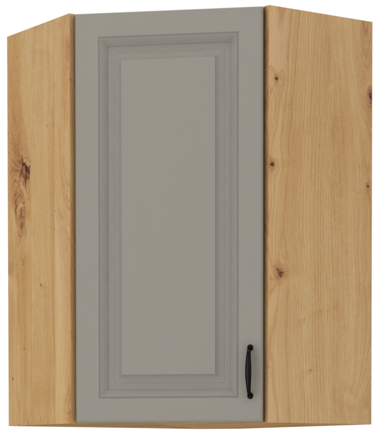 Eckoberschrank 60x60 cm / 90 cm STILO CLAY Grau / Artisan GR/AR