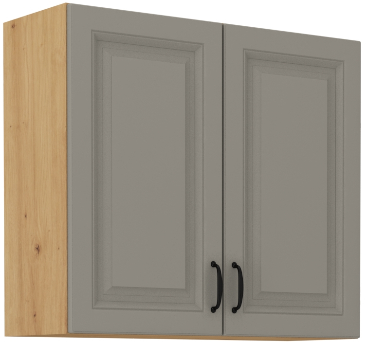 Oberschrank 80 cm / 72 cm STILO CLAY Grau / Artisan GR/AR