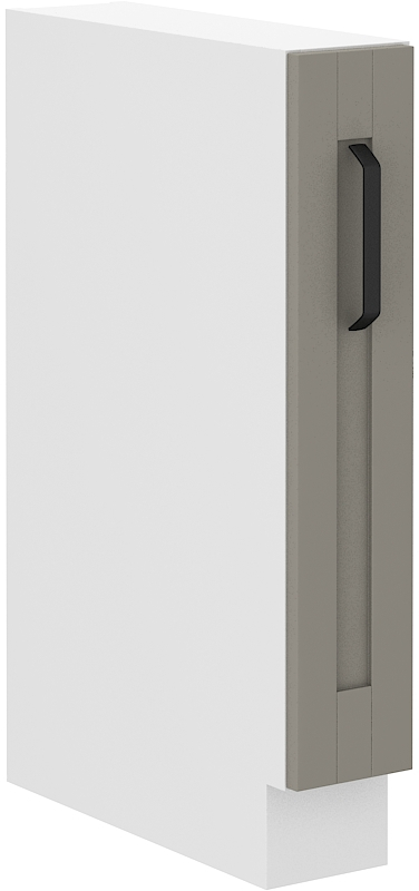 Unterschrank 15 cm mit Vorratauszug LUNA CLAY Grau / Weiss GR/WH