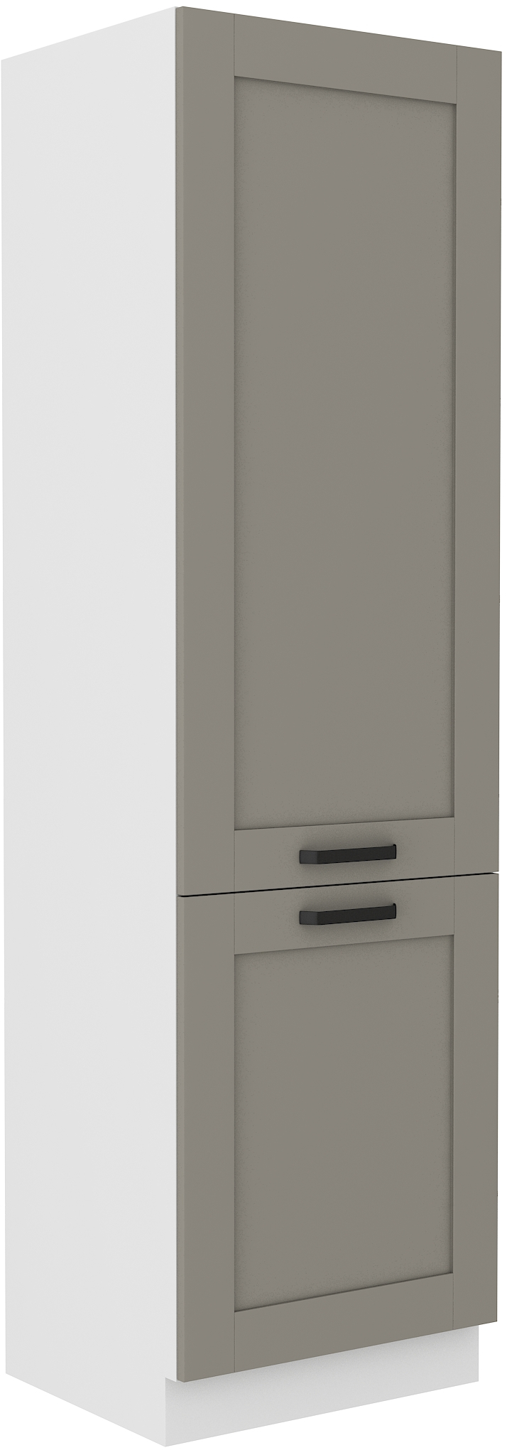 Kühlschrankumbauschrank 60 cm / 210cm LUNA CLAY Grau / Weiss GR/WH