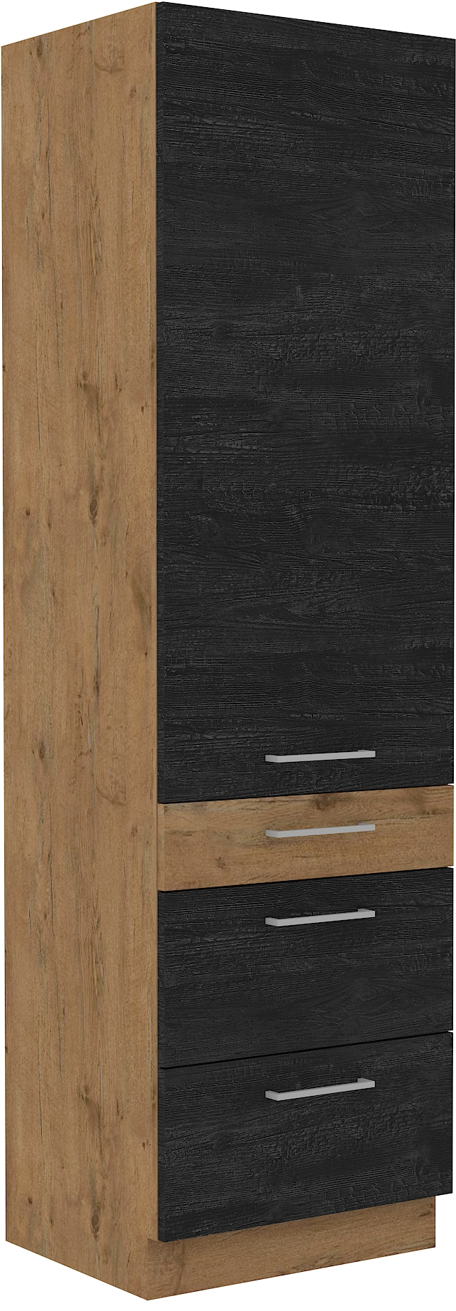 Hochschrank 60 cm / 210cm mit Schubladen VIGO DARK