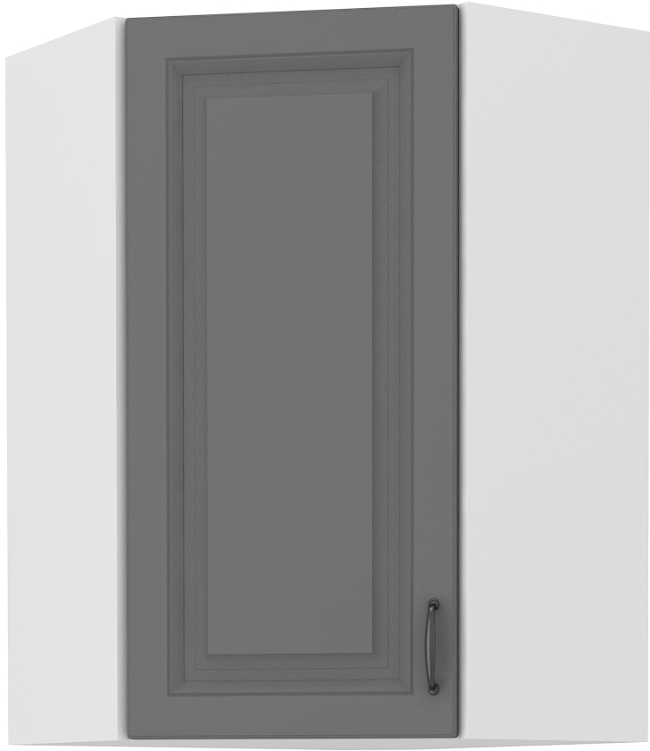 Eckoberschrank 60x60 cm / 90 cm STILO DUST Grau / Weiss GR/WH