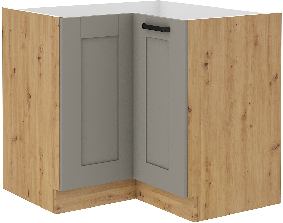 Eckunterschrank 90x90 cm LUNA CLAY Grau / Artisan GR/AR