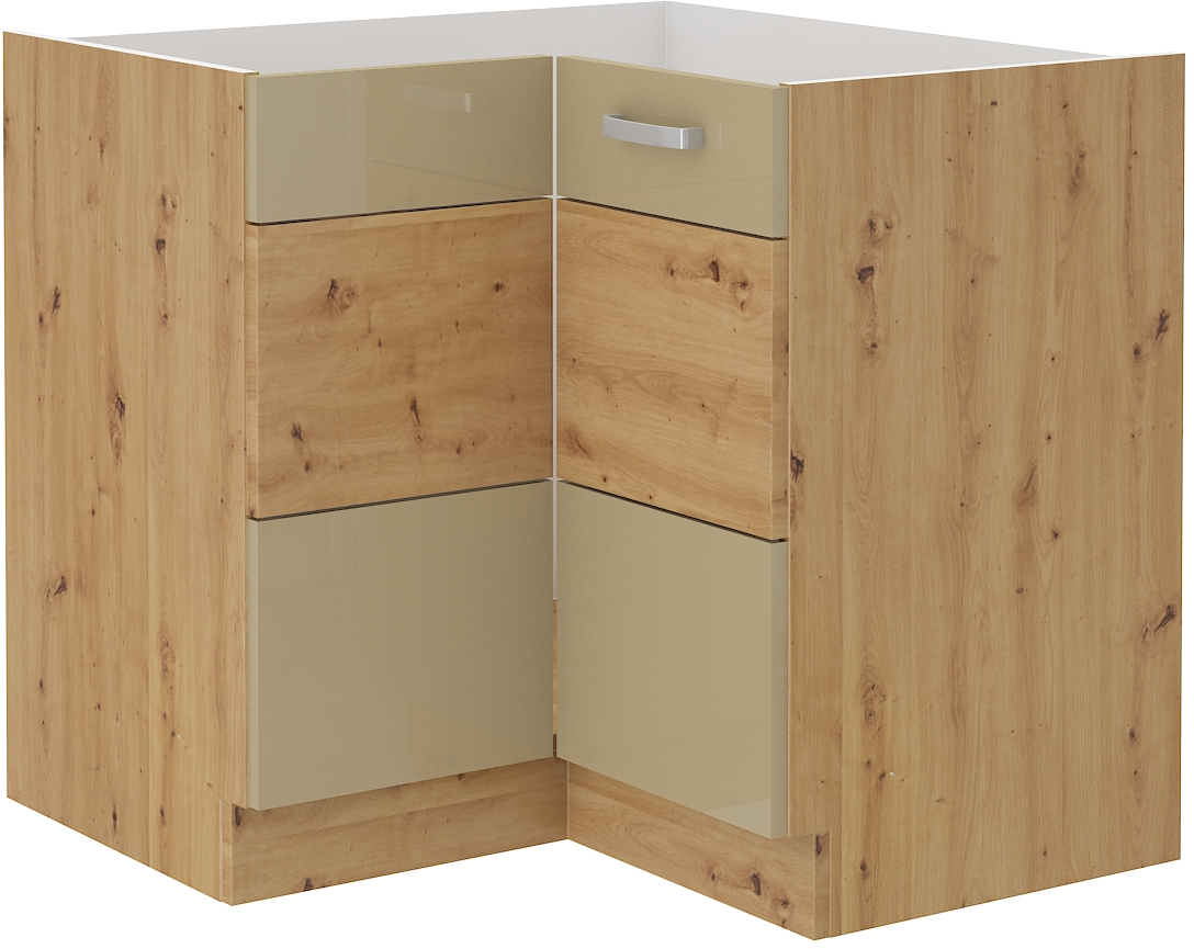 Eckunterschrank 90x90 cm ARTISAN Cappucino HG