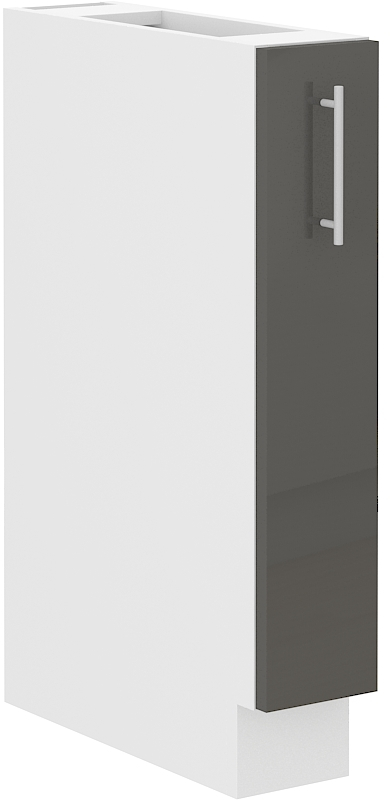 Unterschrank 15 cm mit Vorratauszug Lara Grau HG