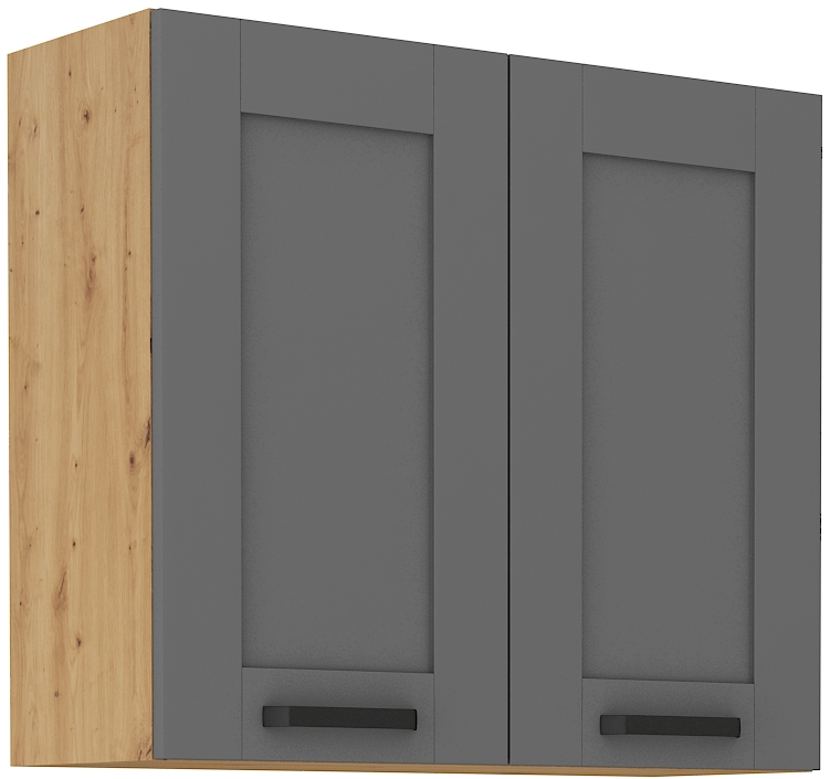 Oberschrank 80 cm / 72 cm LUNA DUST Grau / Artisan GR/AR