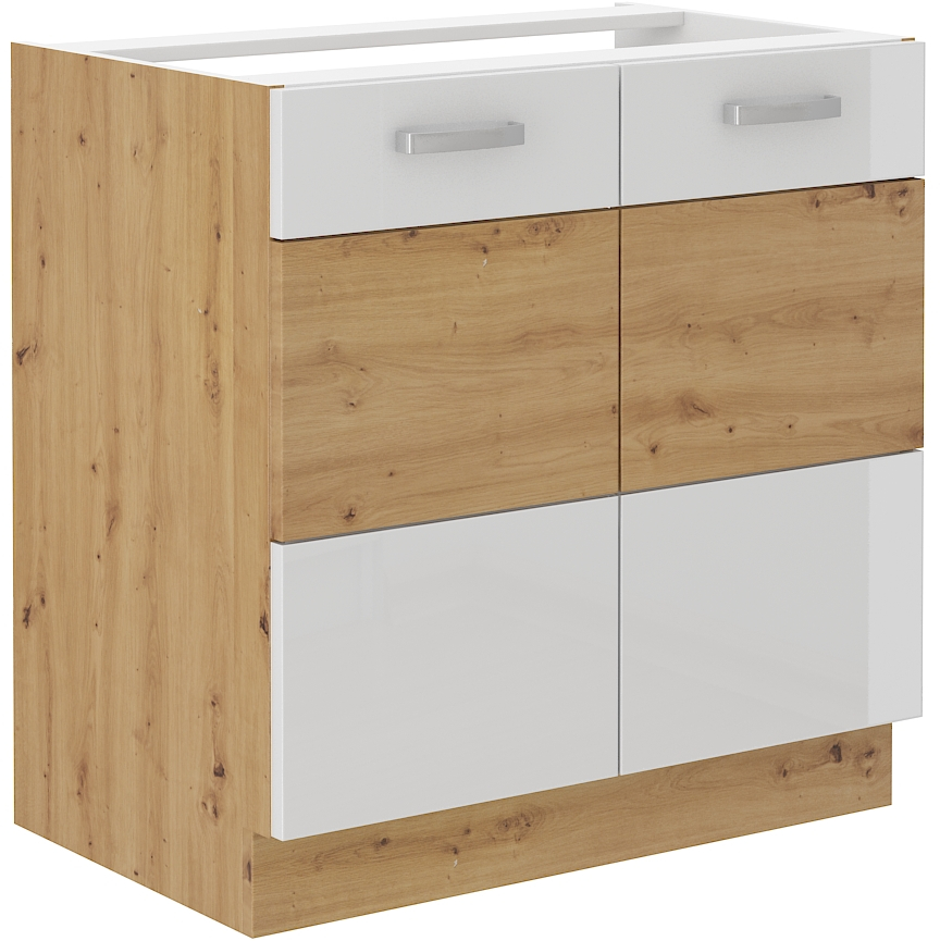 Spülenunterschrank 80 cm Artisan weiß HG