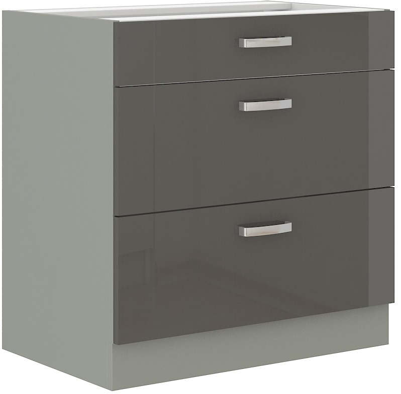 Unterschrank 80 cm mit Schubladen Grey