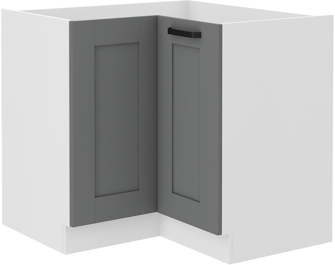 Eckunterschrank 90x90 cm LUNA DUST Grau / Weiss GR/WH