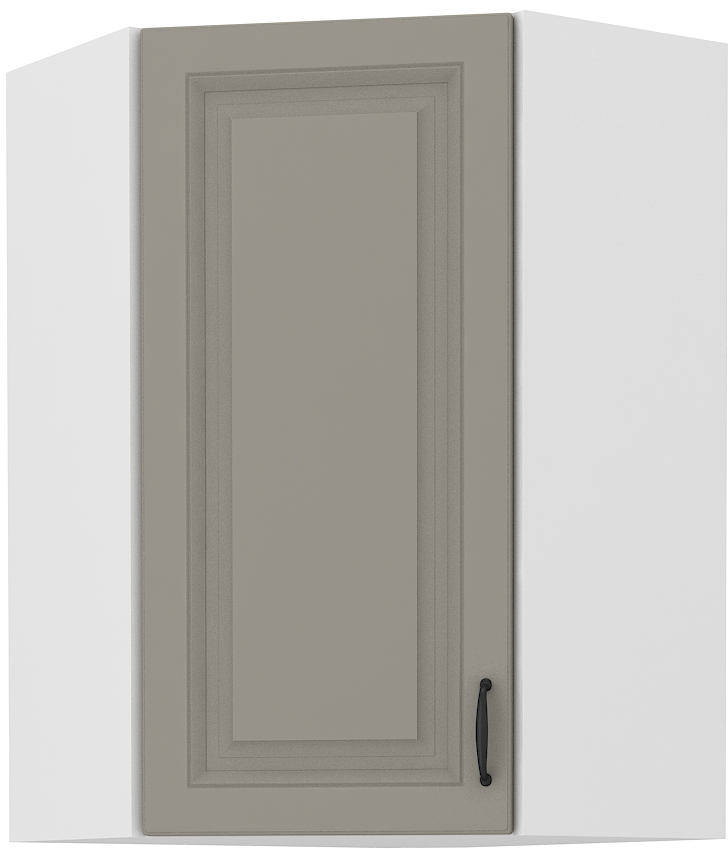 Eckoberschrank 60x60 cm / 90 cm STILO CLAY Grau / Weiss GR/WH