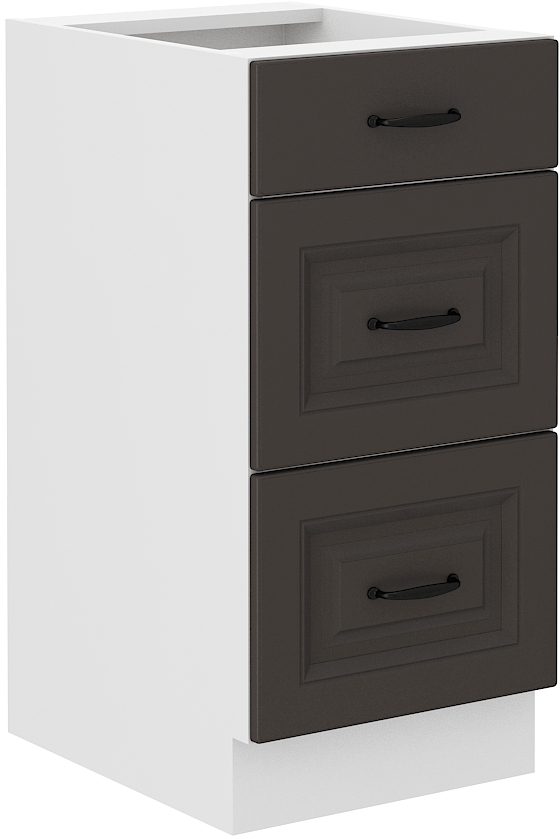 Unterschrank 40 cm mit Schubladen Stilo Grau / Weiss GR/WH